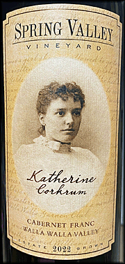 Spring Valley 2022 Katherine Corkrum Cabernet Franc