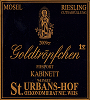 St Urbans Hof 2009 Piesporter Goldtropfchen Kabinett Riesling