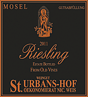 St Urbans Hof 2011 From Old Vines Riesling