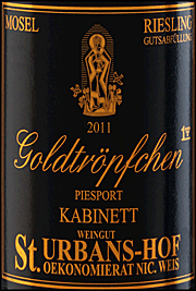 St Urbans Hof 2011 Piesport Goldtropfchen Kabinett Riesling