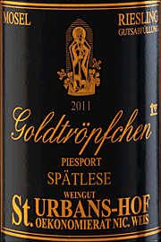 St Urbans Hof 2011 Piesporter Goldtropfchen Spatlese Riesling