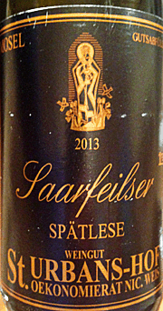 St. Urbans Hof 2013 Saarfeilser Spatlese Riesling