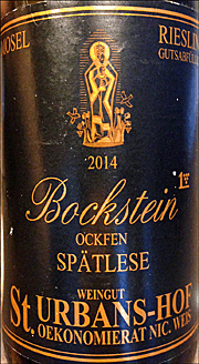 St. Urbans Hof 2014 Bockstein Ockfen Spatlese Riesling