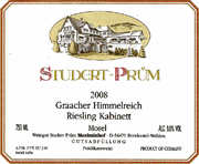 Studert Prum 2008 Graacher Himmelreich Kabinett Riesling