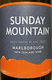 Sunday Mountain 2022 Sauvignon Blanc