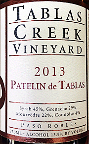 Tablas Creek 2013 Patelin de Tablas