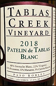 Tablas Creek 2018 Patelin de Tablas Blanc