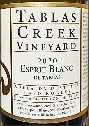 Tablas Creek 2020 Esprit de Tablas Blanc