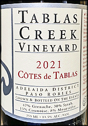 Tablas Creek 2021 Cotes de Tablas