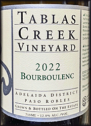 Tablas Creek 2022 Bourboulenc