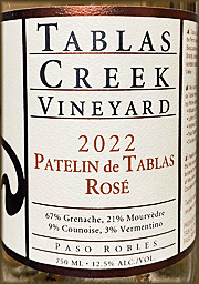 Tablas Creek 2022 Patelin de Tablas Rose