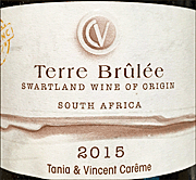 Terre Brulee 2015 Chenin Blanc