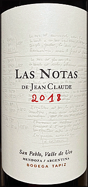 Tapiz 2018 Las Notas de Jean Claude