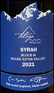 Telaya 2021 Block 46 Syrah
