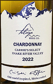 Telaya 2022 Carrie's Select Chardonnay