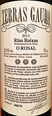 Terras Gauda 2015 O'Rosal