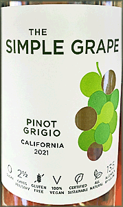 The Simple Grape 2021 Pinot Grigio