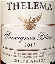 Thelema 2012 Stellenbosch Sauvignon Blanc