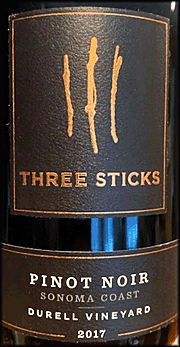 Three Sticks 2017 Durell Vineyard Pinot Noir