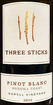 Three Sticks 2018 Pinot Blanc