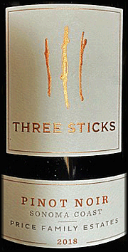 Three Sticks 2018 Price Family Estates Pinot Noir