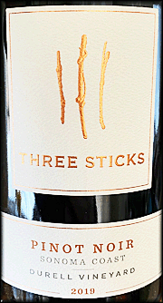 Three Sticks 2019 Durell Vineyard Pinot Noir