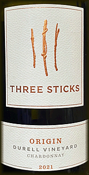 Three Sticks 2021 Durell Origin Chardonnay