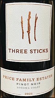 Three Sticks 2021 Price Family Estates Pinot Noir