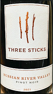 Three Sticks 2021 Russian River Pinot Noir