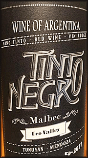 TintoNegro 2017 Uco Valley Malbec