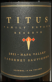 Titus 2021 Family Estate Reserve Cabernet Sauvignon