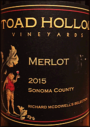 Toad Hollow 2015 Merlot