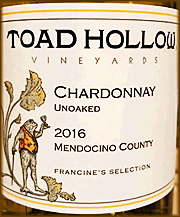 Toad Hollow 2016 Chardonnay