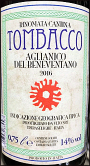 Tombacco 2016 Aglianico del Beneventano