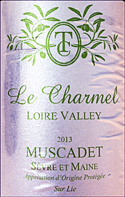 Le Charmel 2013 Muscadet Sevre et Maine Sur Lie