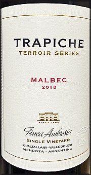 Trapiche 2018 Terroir Series Finca Ambrosia Malbec