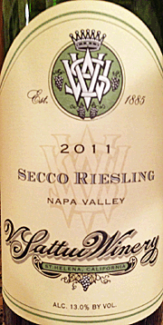 V Sattui 2011 Secco Riesling