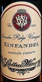 V Sattui 2017 Amador Ridge Zinfandel