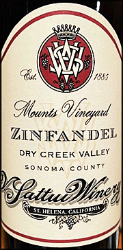 V Sattui 2017 Mounts Zinfandel