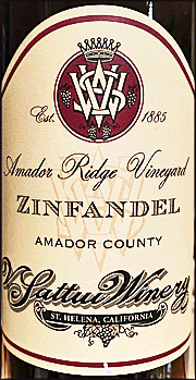 V Sattui 2018 Amador Ridge Zinfandel