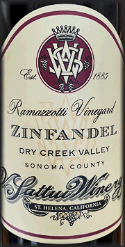 V Sattui 2019 Ramazzotti Zinfandel