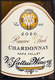 V Sattui 2020 Reserve Stock Chardonnay