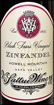 V Sattui 2021 Black Sears Zinfandel