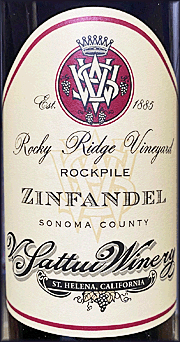 V. Sattui 2022 Rocky Ridge Zinfandel