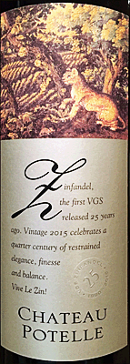 VGS Chateau Potelle 2015 Zinfandel