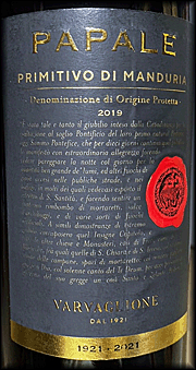 Varvaglione 2019 Papale Primitivo di Manduria