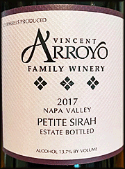 Vincent Arroyo 2017 Petite Sirah