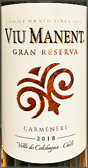 Viu Manent 2018 Gran Reserva Carmenere