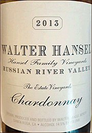 Walter Hansel 2013 Estate Chardonnay