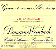 Weinbach 2008 Altenbourg Gewurztraminer